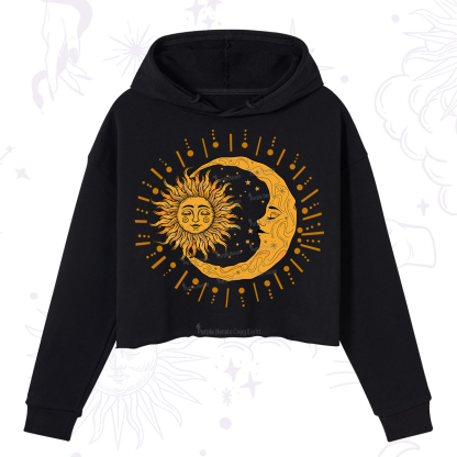 Purplehecate Solar & Lunar Spirit Crop Hoodie