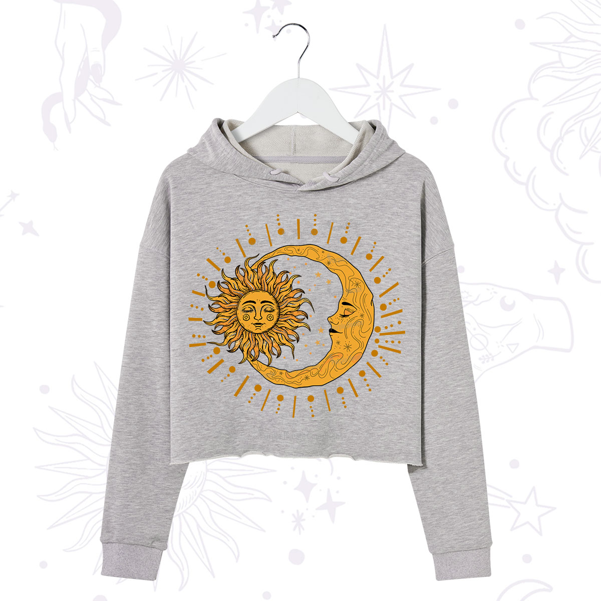 Purplehecate Solar & Lunar Spirit Crop Hoodie