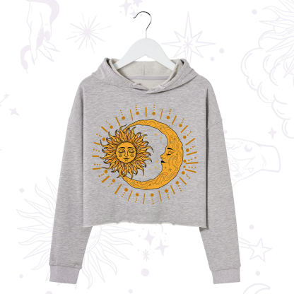 Purplehecate Solar & Lunar Spirit Crop Hoodie