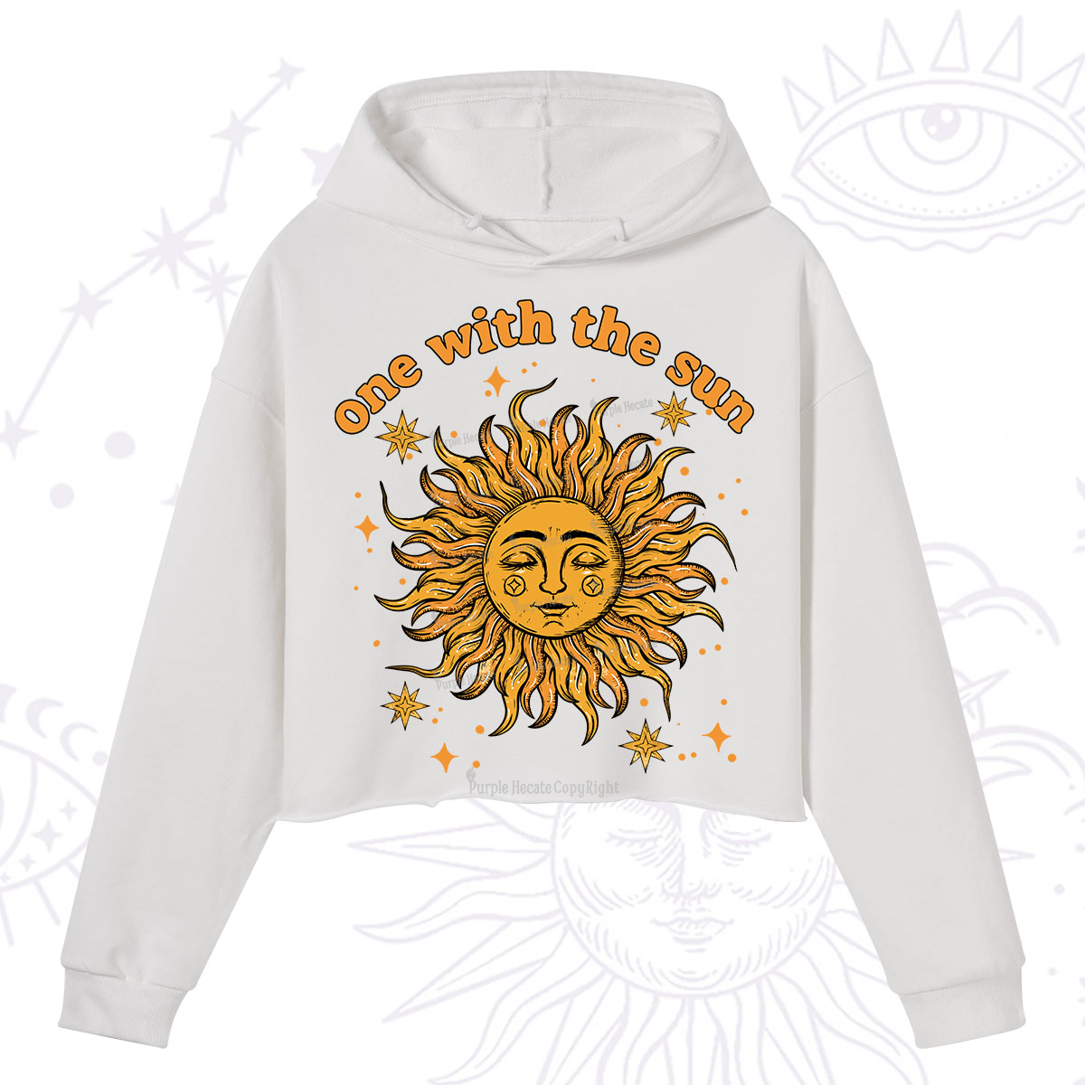Purplehecate One With The Sun Crop Hoodie
