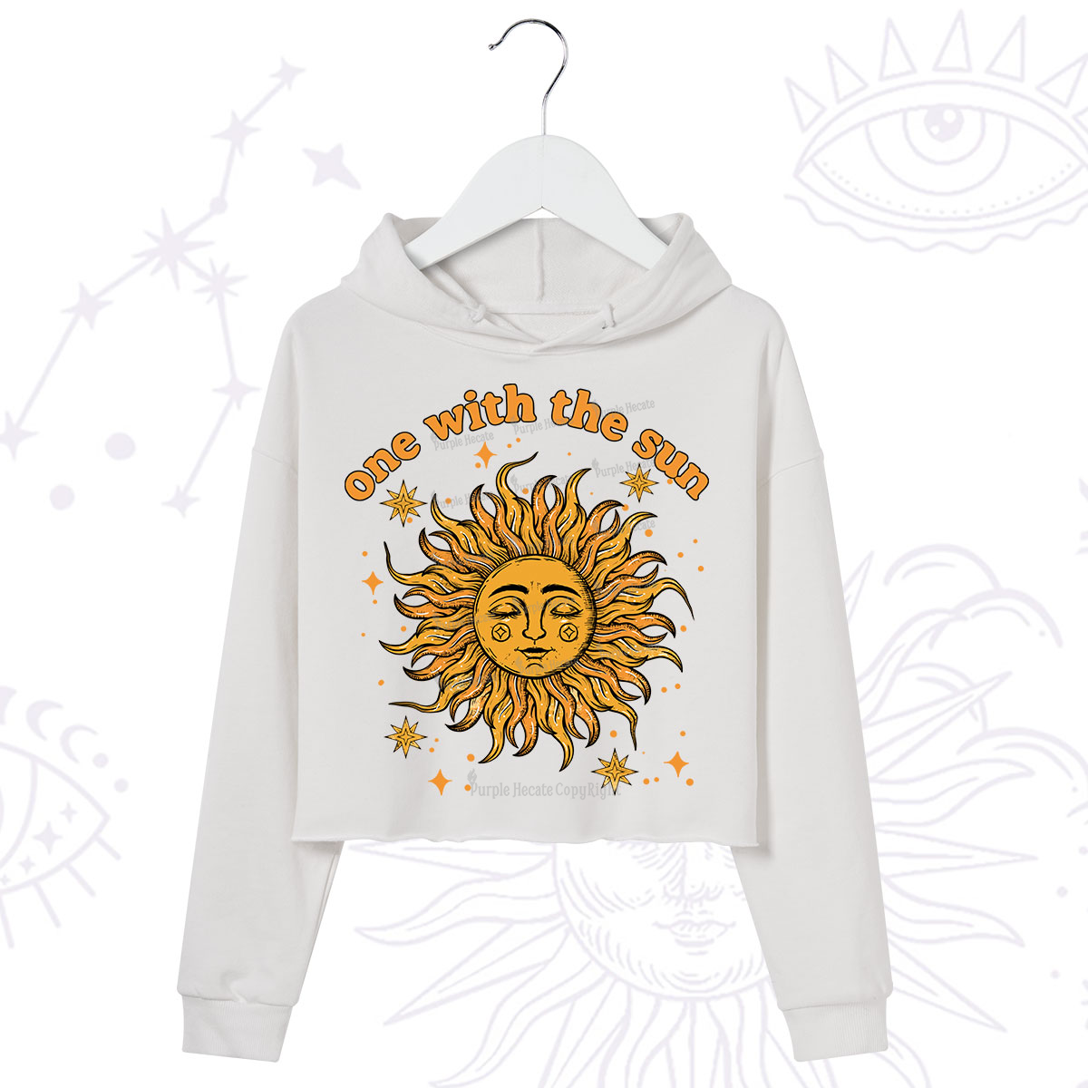 Purplehecate One With The Sun Crop Hoodie
