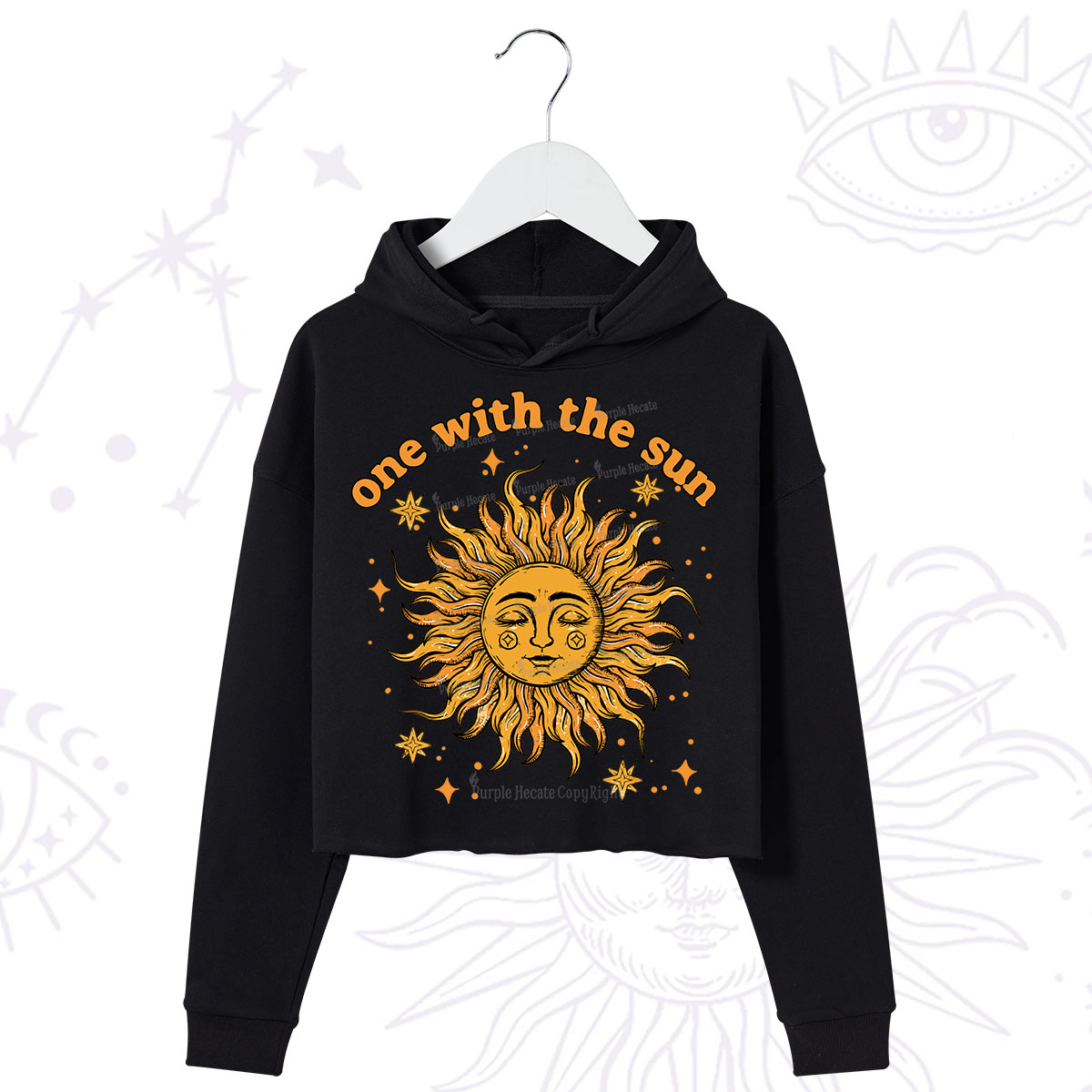 Purplehecate One With The Sun Crop Hoodie