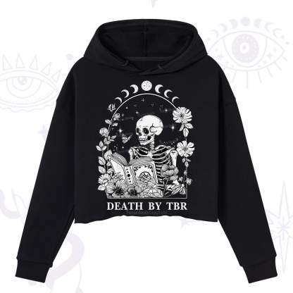 Purplehecate Death By TBR Crop Hoodie