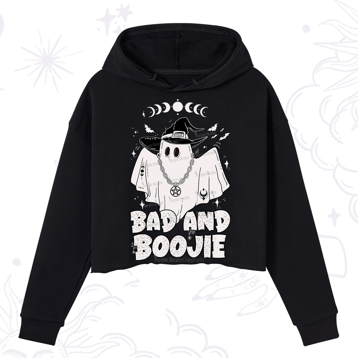 Purplehecate Bad and Boo Jee Halloween Crop Hoodie