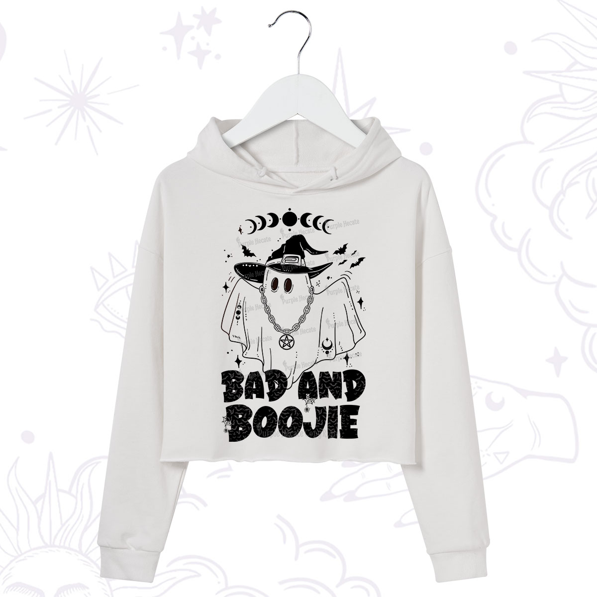 Purplehecate Bad and Boo Jee Halloween Crop Hoodie