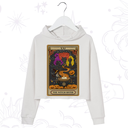 Purplehecate The Witch Sister Tarot Halloween Crop Hoodie