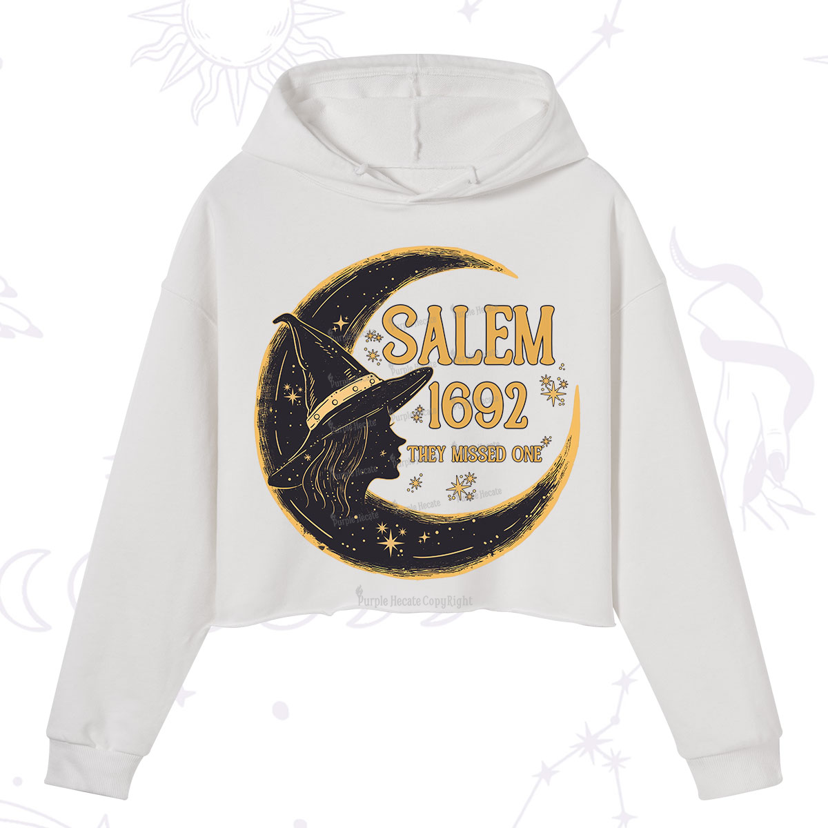 Purplehecate 1692 Salem Witch Crop Hoodie