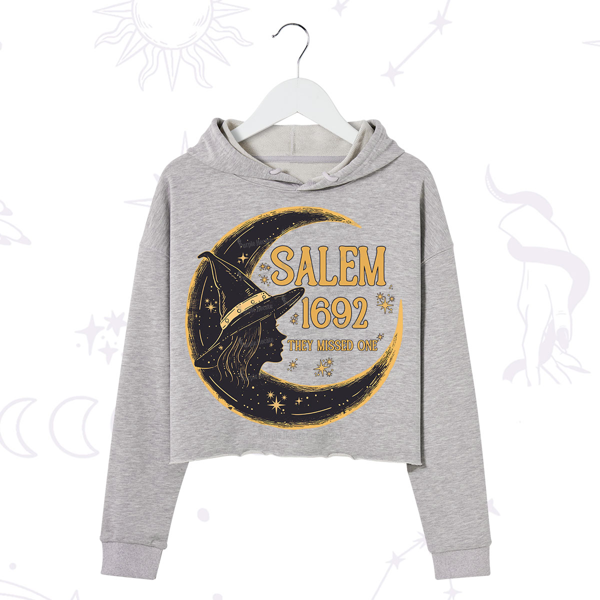 Purplehecate 1692 Salem Witch Crop Hoodie