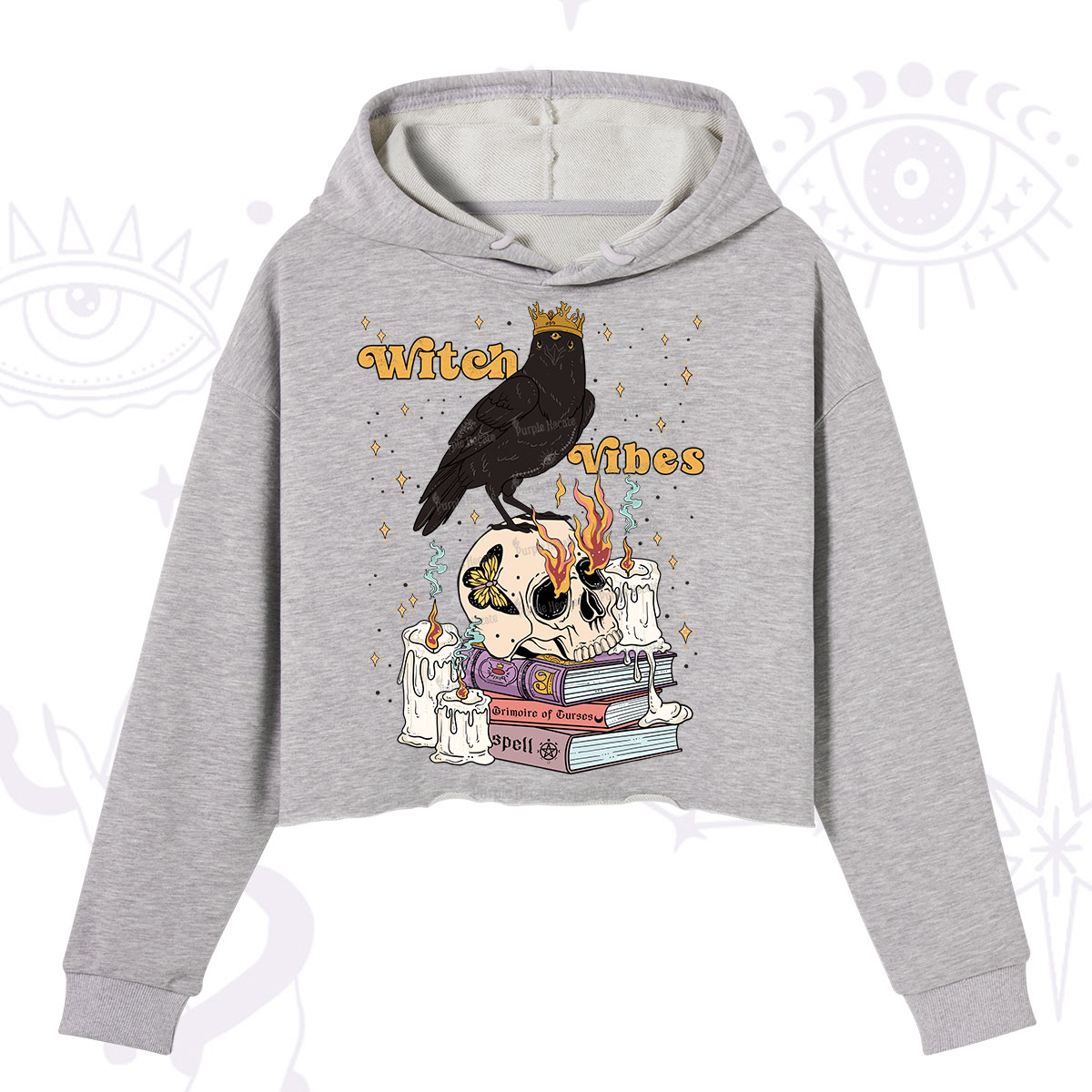 Purplehecate Witch Vibes Crop Hoodie