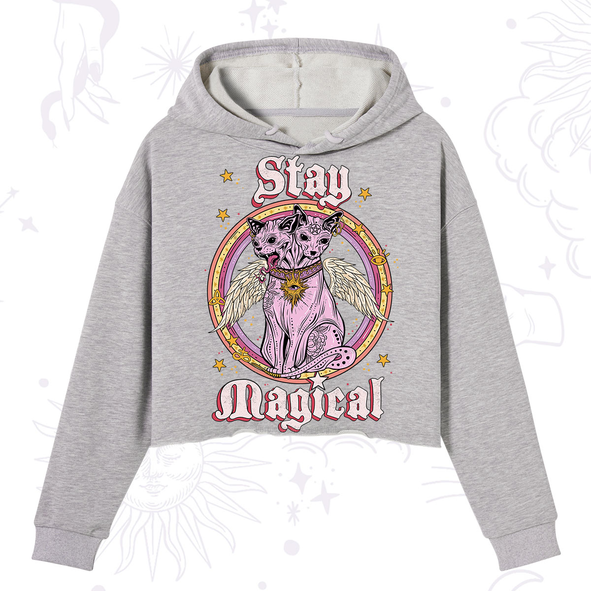 Purplehecate Stay Magical Crop Hoodie