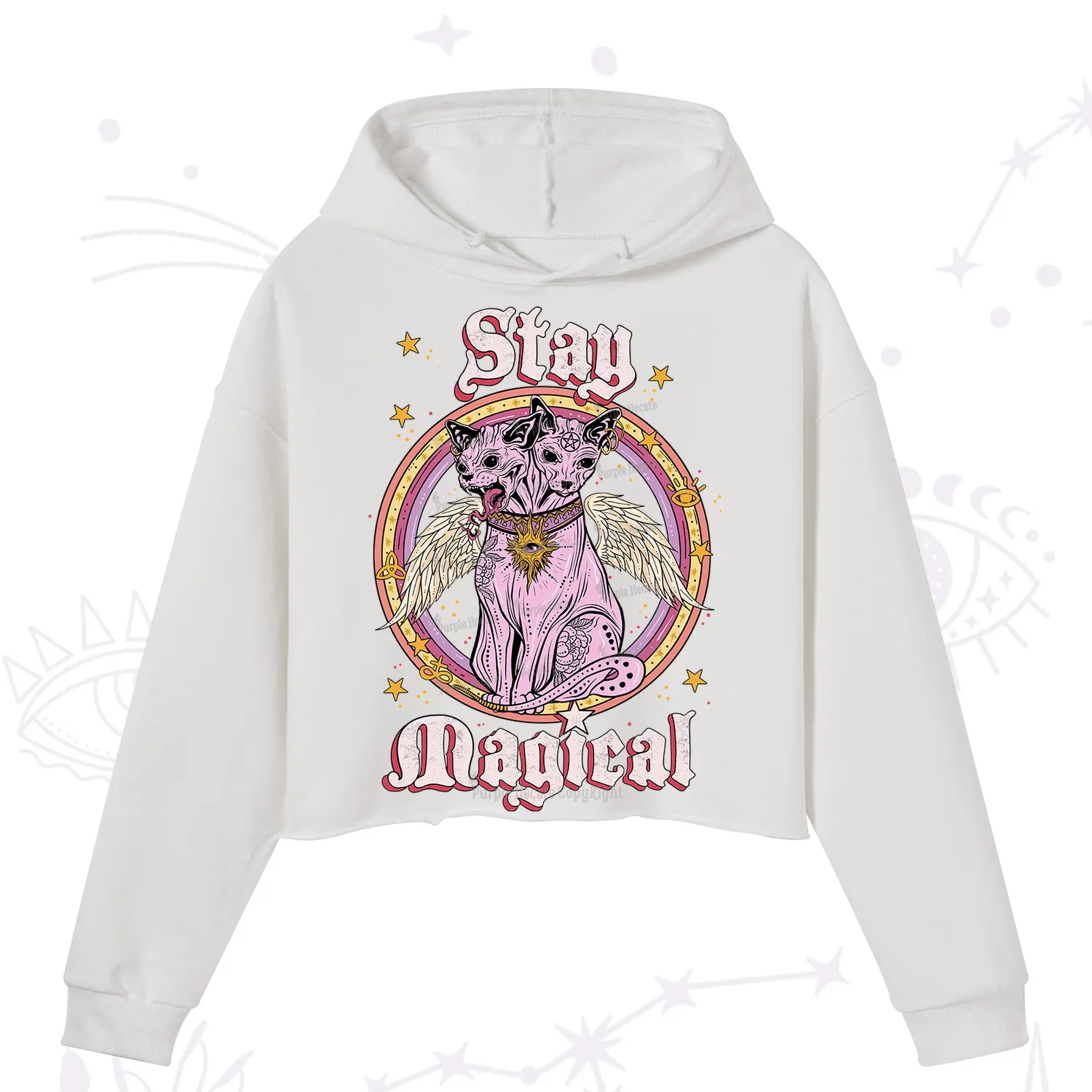 Purplehecate Stay Magical Crop Hoodie