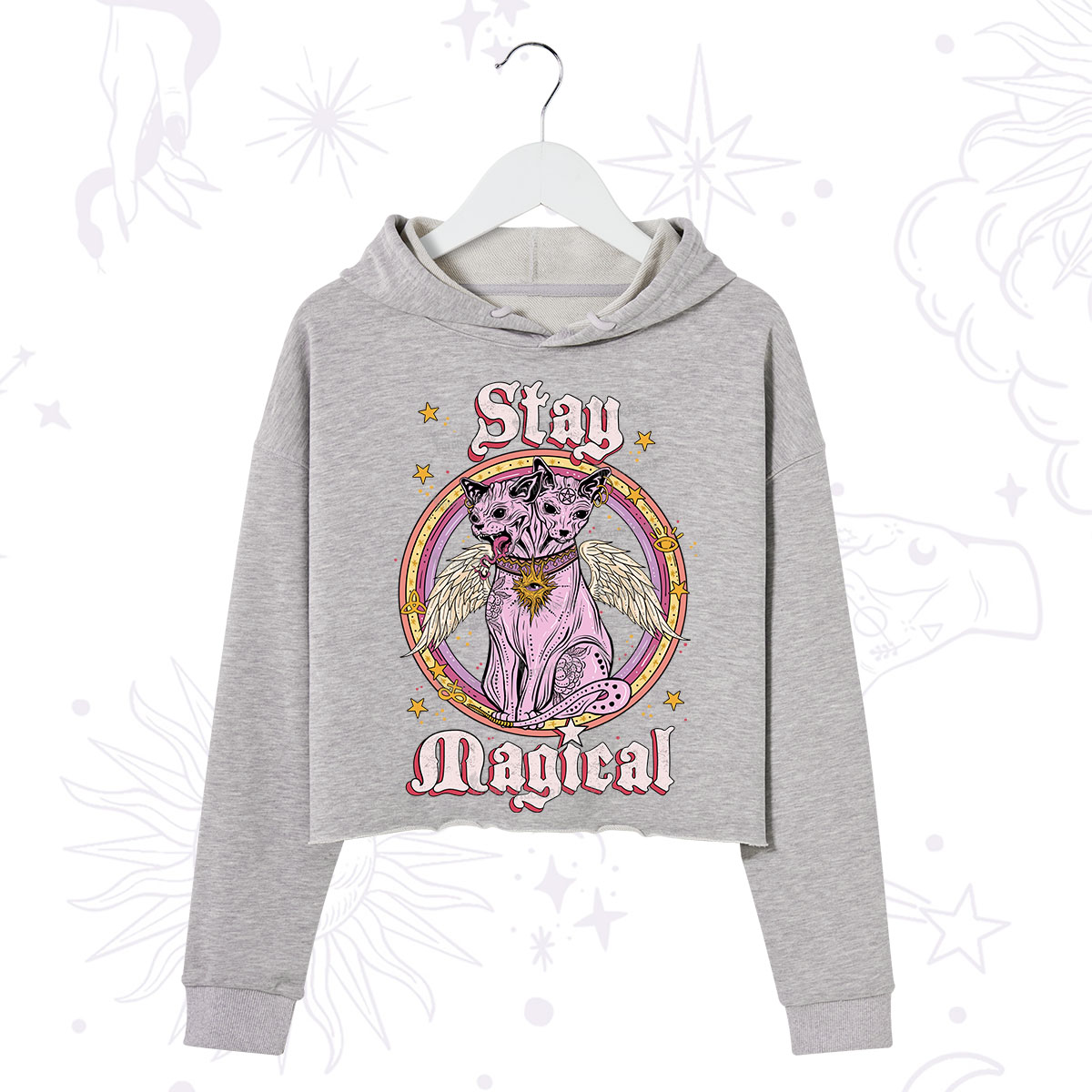 Purplehecate Stay Magical Crop Hoodie