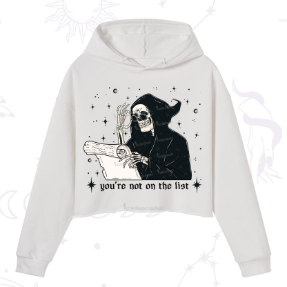 Purplehecate You're Not On The List Crop Hoodie