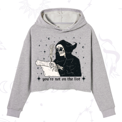 Purplehecate You're Not On The List Crop Hoodie