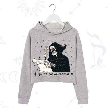 Purplehecate You're Not On The List Crop Hoodie