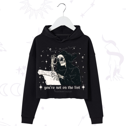 Purplehecate You're Not On The List Crop Hoodie