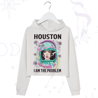 Purplehecate Houston I am the problem Crop Hoodie