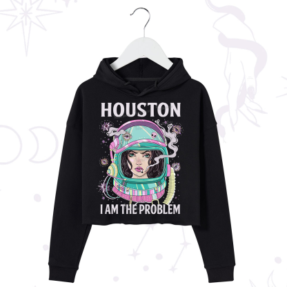 Purplehecate Houston I am the problem Crop Hoodie