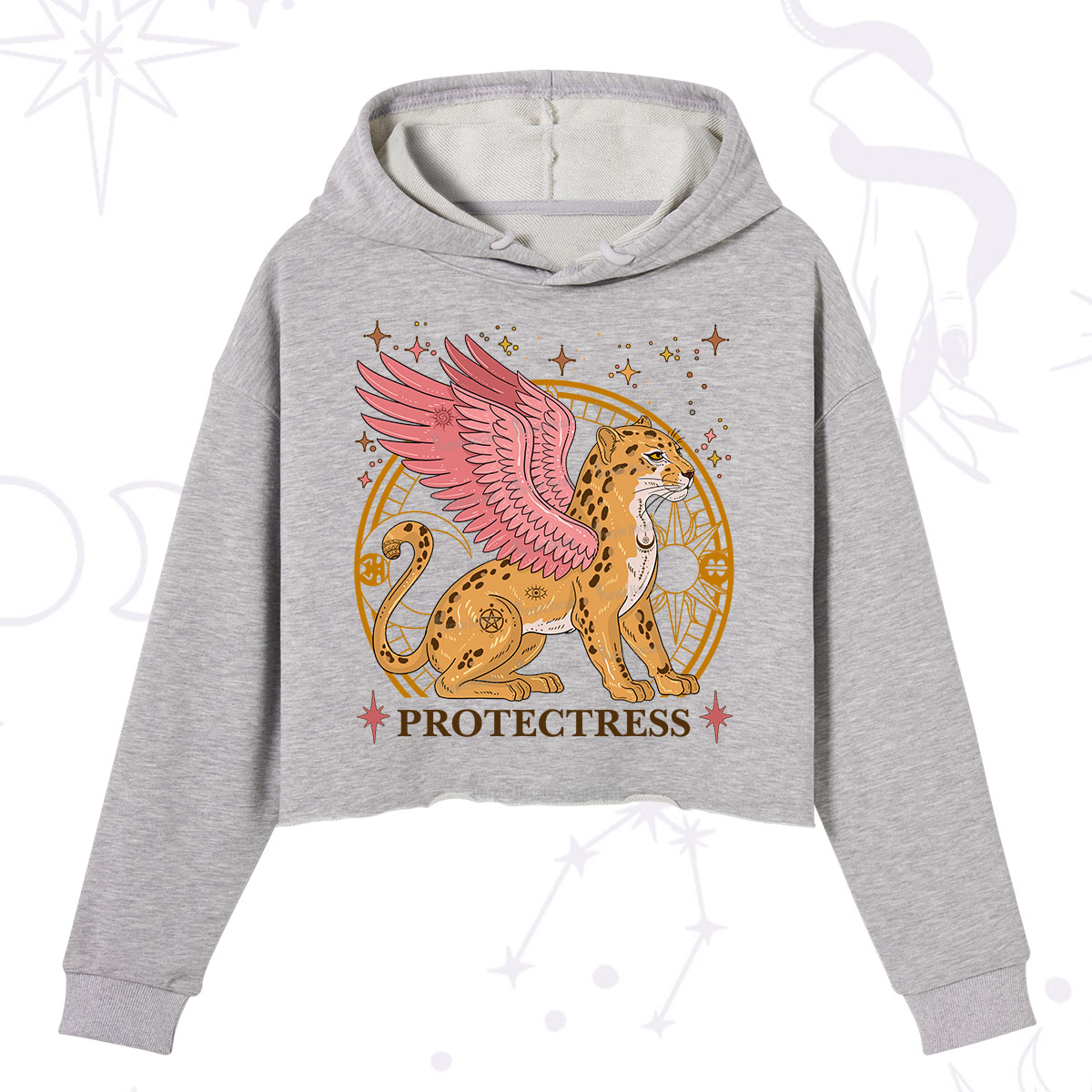 Purplehecate Celestial Protectress Crop Hoodie