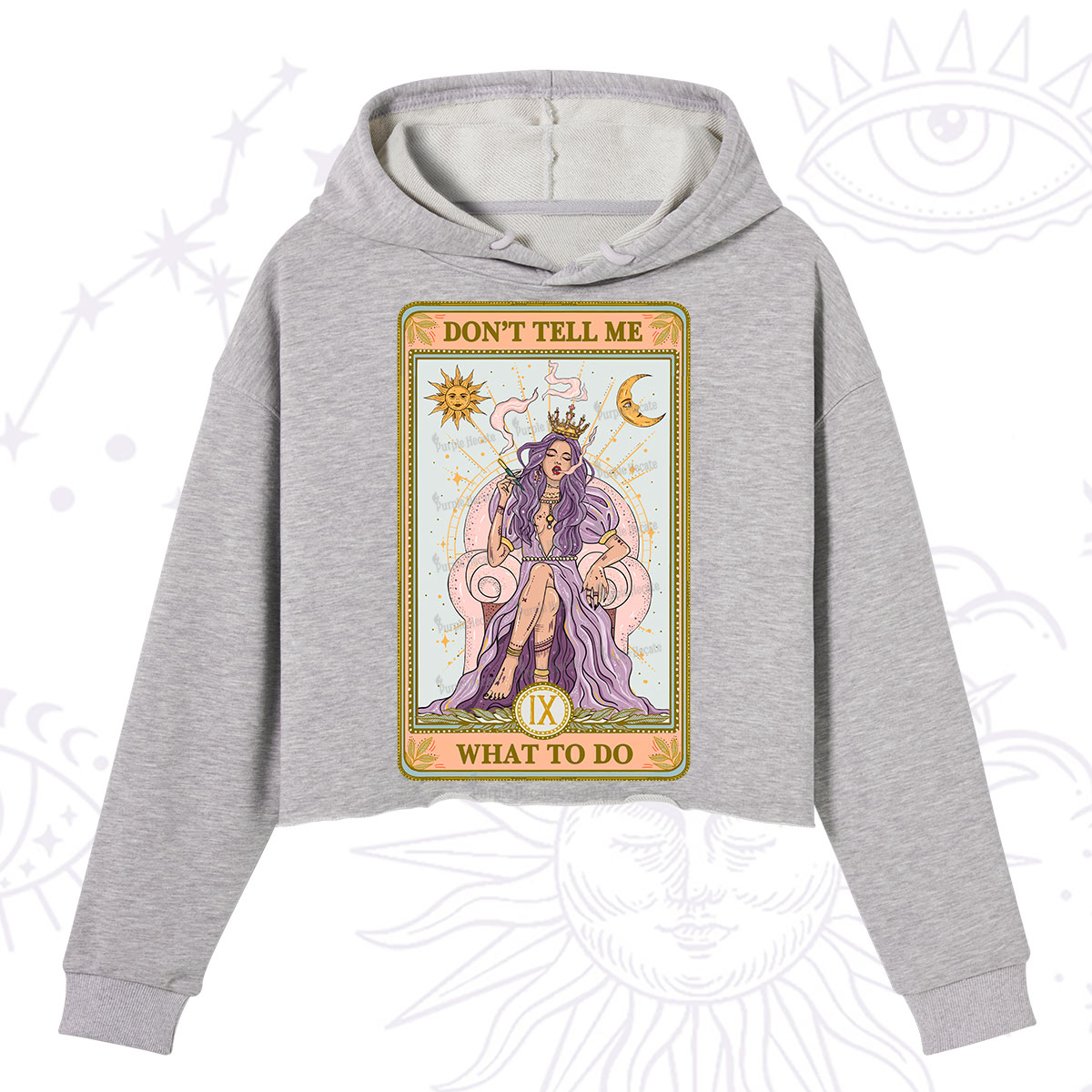 Purplehecate The Don't Tell Me What To Do Oracle Card Crop Hoodie