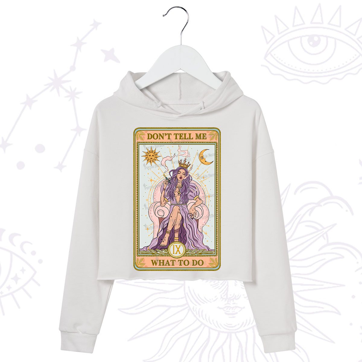 Purplehecate The Don't Tell Me What To Do Oracle Card Crop Hoodie