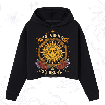 Purplehecate As Above So Below Crop Hoodie