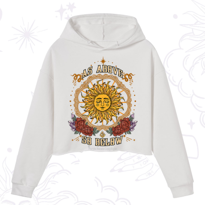 Purplehecate As Above So Below Crop Hoodie