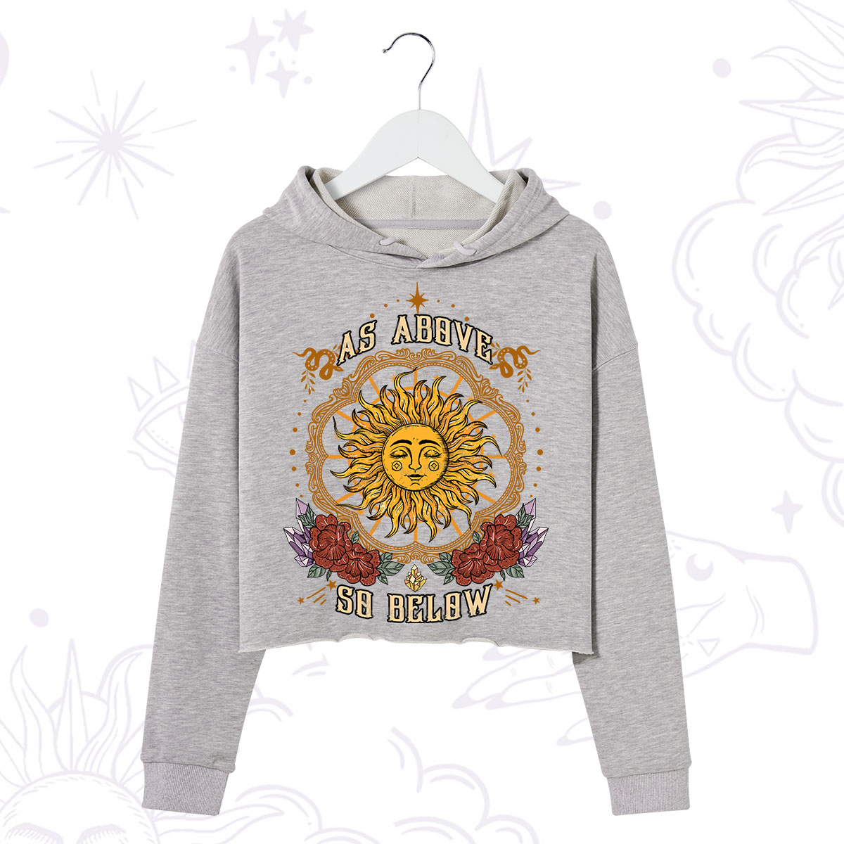 Purplehecate As Above So Below Crop Hoodie
