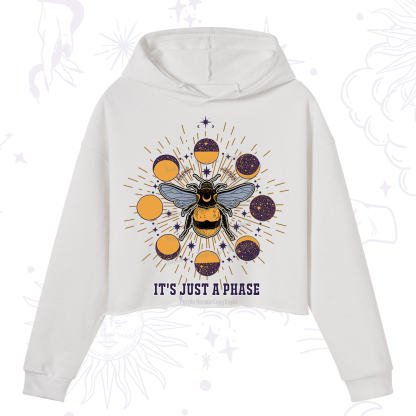 Purplehecate It's Just a Moon Bee Phase Crop Hoodie