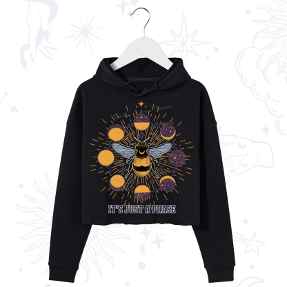 Purplehecate It's Just a Moon Bee Phase Crop Hoodie