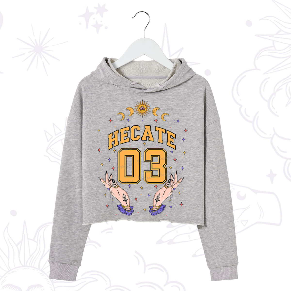 Purplehecate Hecate Moonlight Sorcery Crop Hoodie