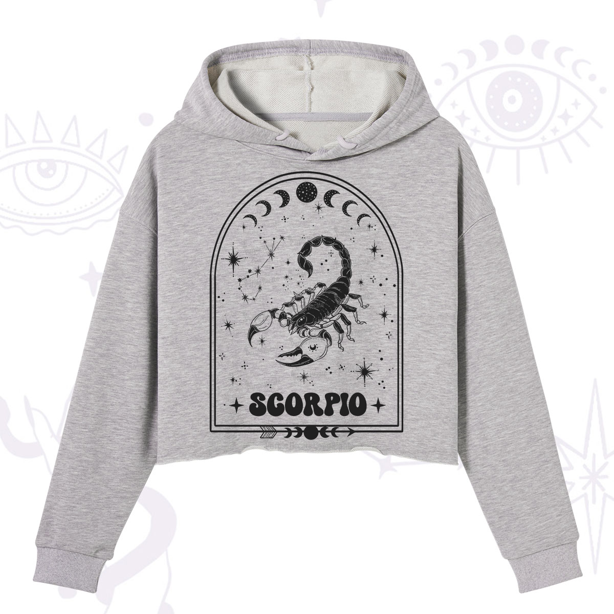 Purplehecate Zodiac Scorpio Under the Stars Crop Hoodie