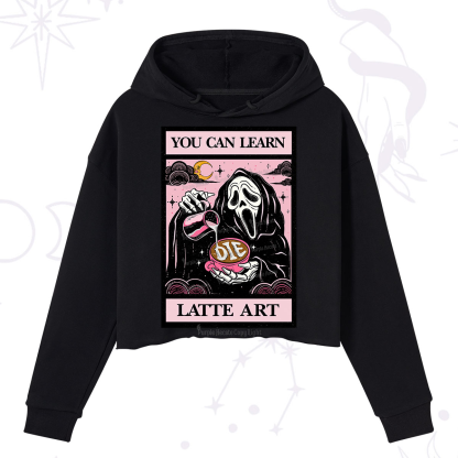 Purplehecate The You Can Learn Latte Art Oracle Card Crop Hoodie