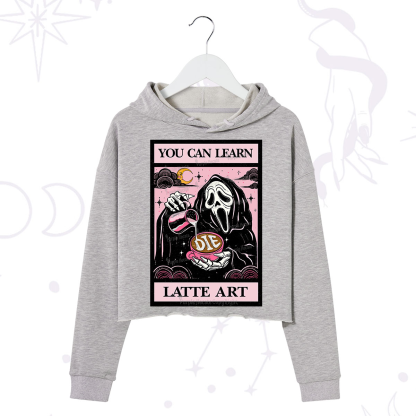Purplehecate The You Can Learn Latte Art Oracle Card Crop Hoodie
