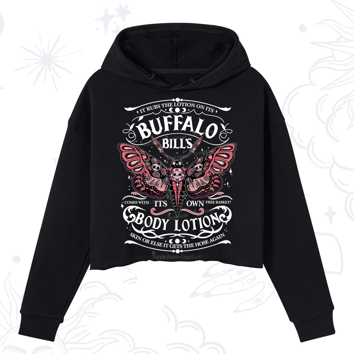 Purplehecate Buffalo Bill's Body Lotion Crop Hoodie