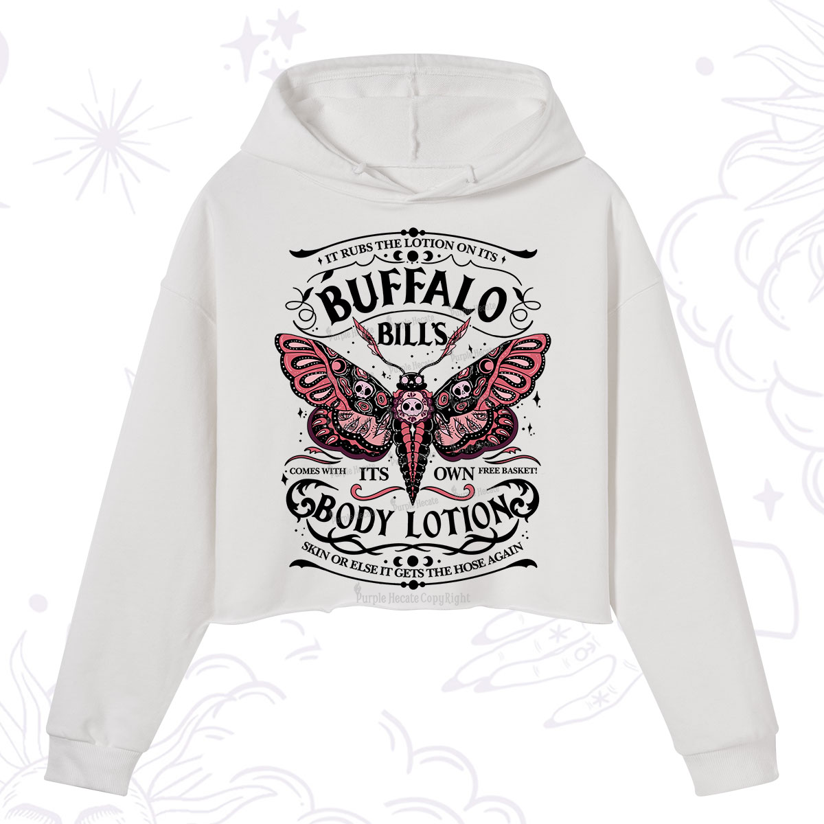 Purplehecate Buffalo Bill's Body Lotion Crop Hoodie