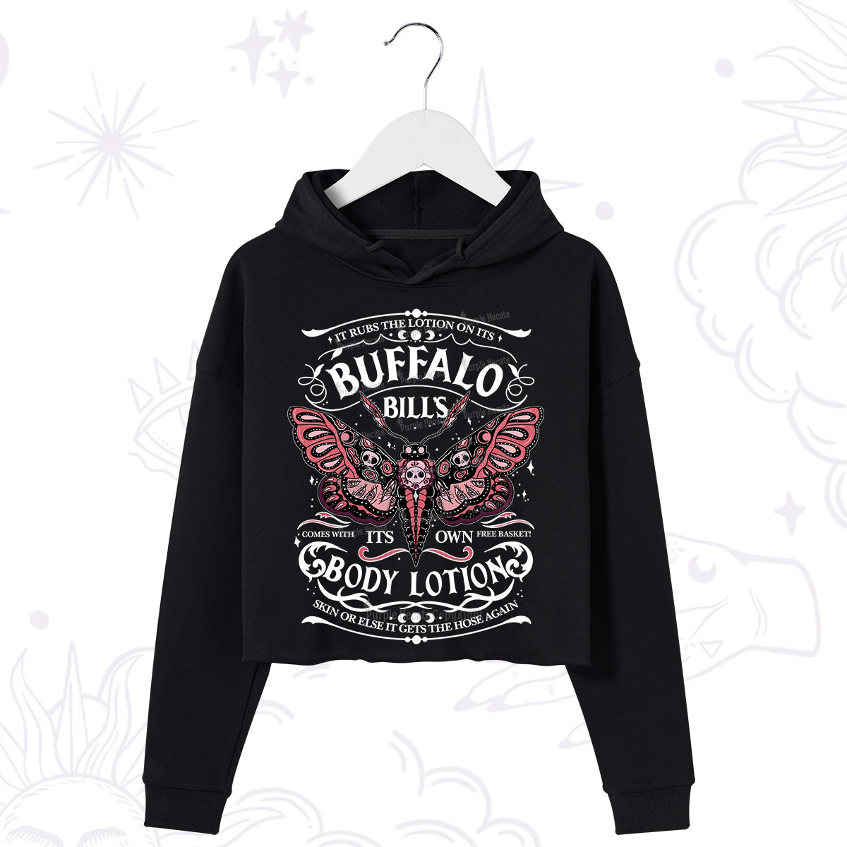 Purplehecate Buffalo Bill's Body Lotion Crop Hoodie