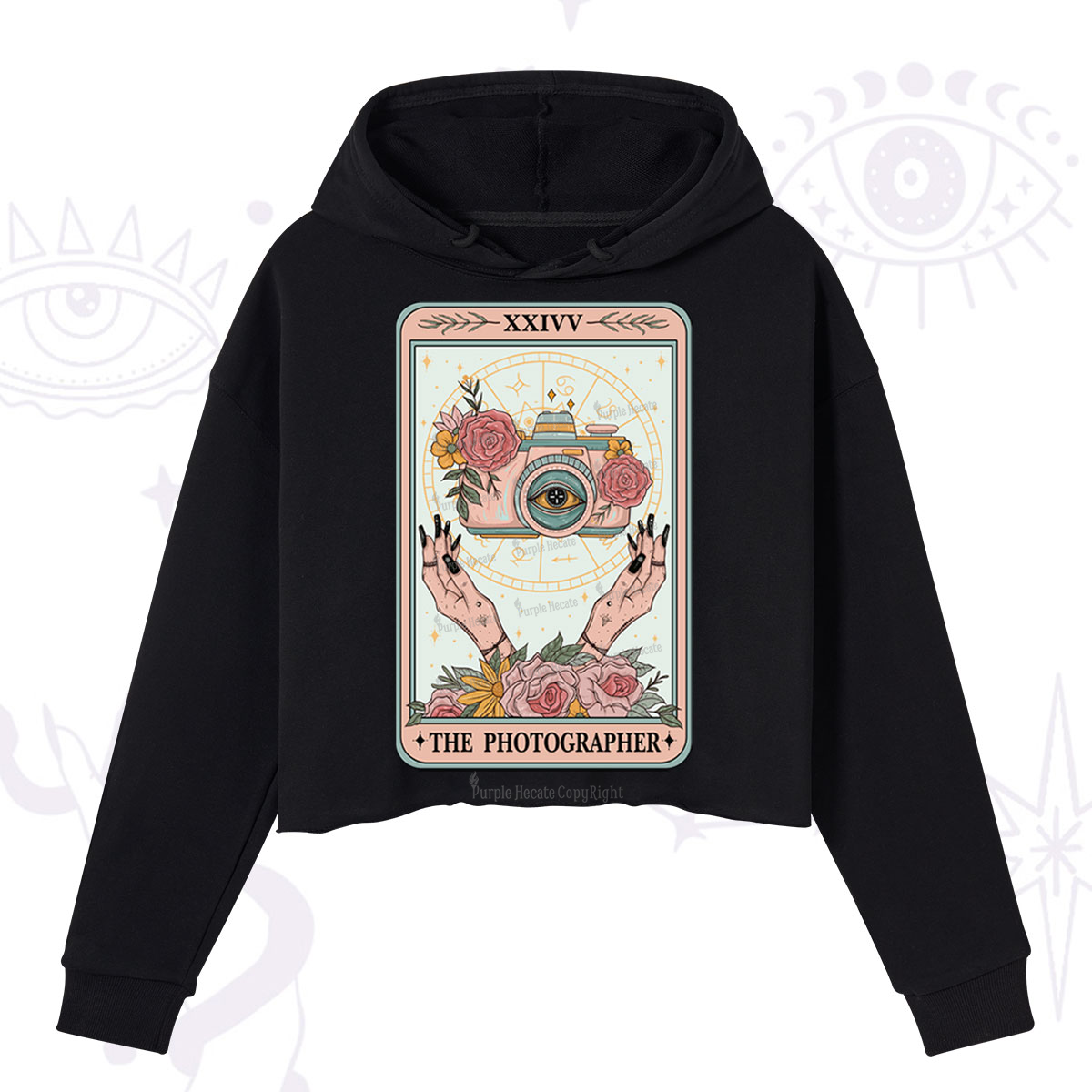 Purplehecate The Photographter Tarot Crop Hoodie
