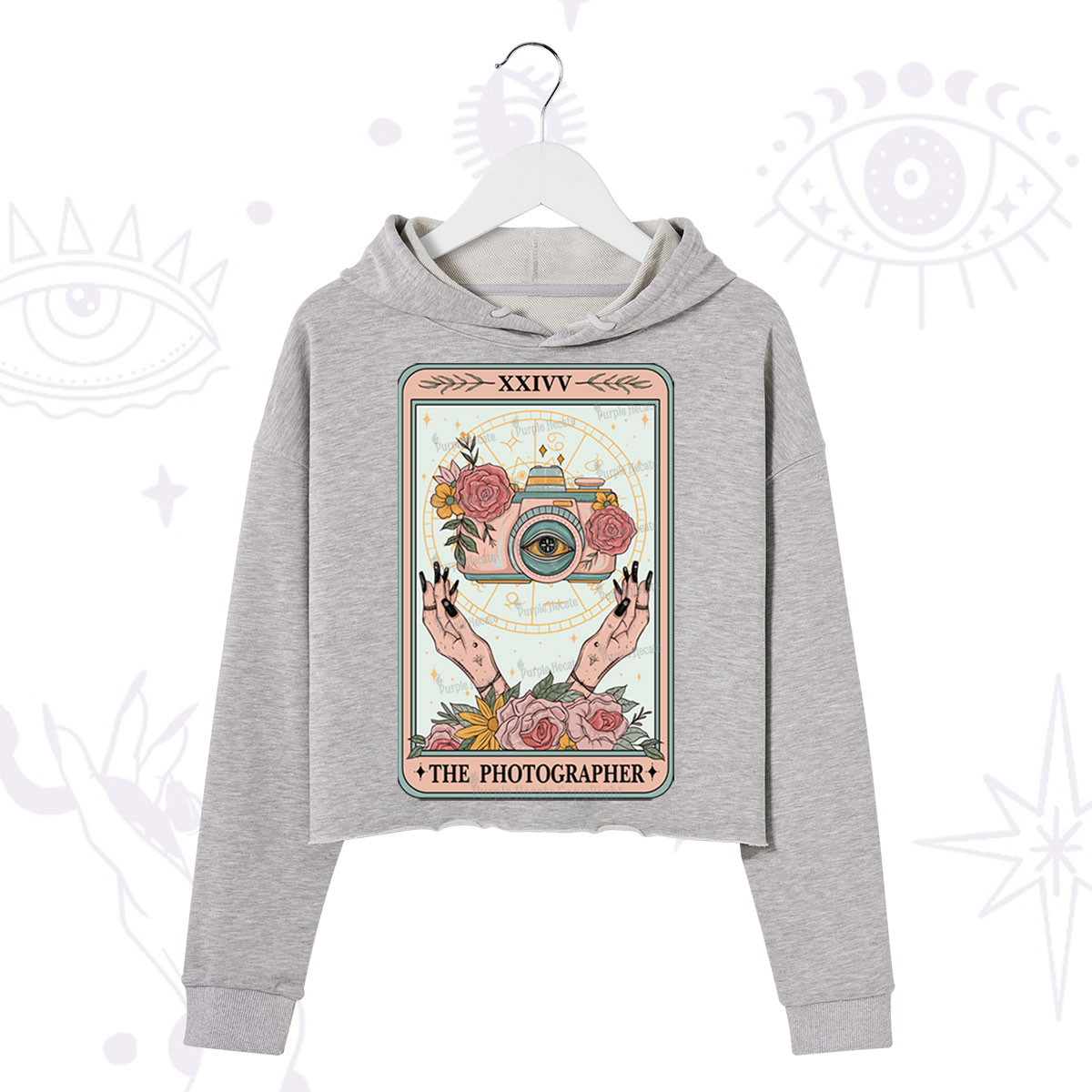 Purplehecate The Photographter Tarot Crop Hoodie
