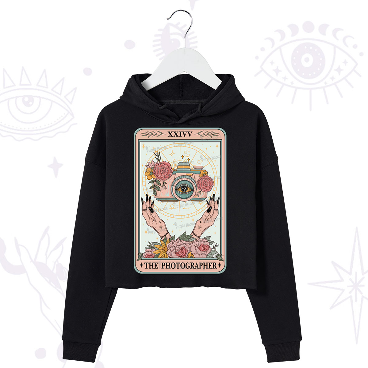 Purplehecate The Photographter Tarot Crop Hoodie