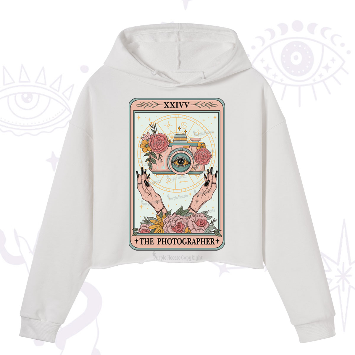Purplehecate The Photographter Tarot Crop Hoodie