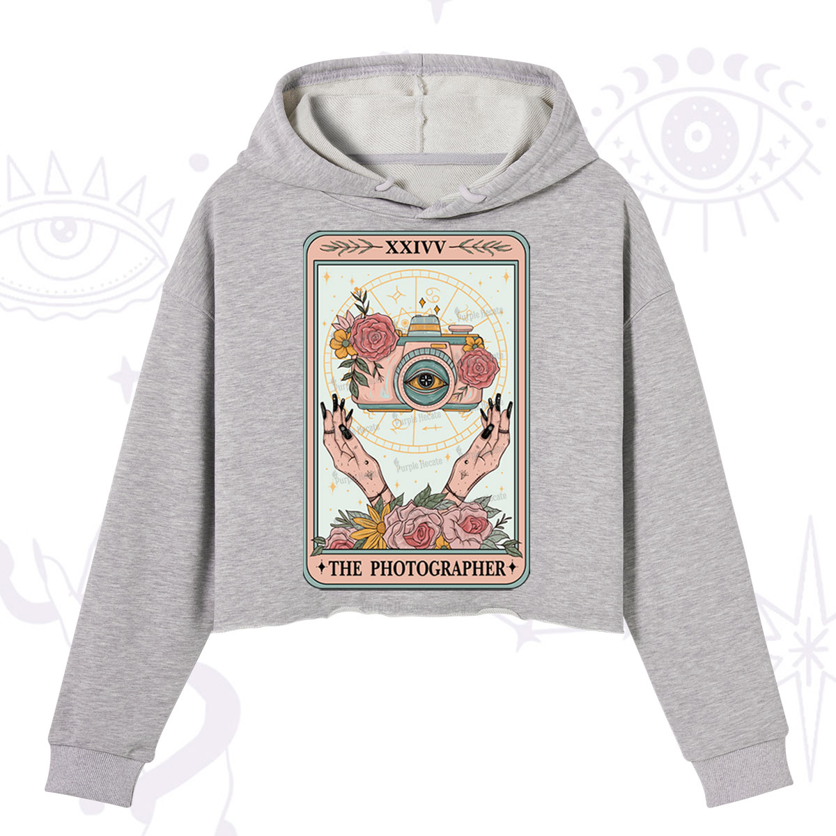 Purplehecate The Photographter Tarot Crop Hoodie