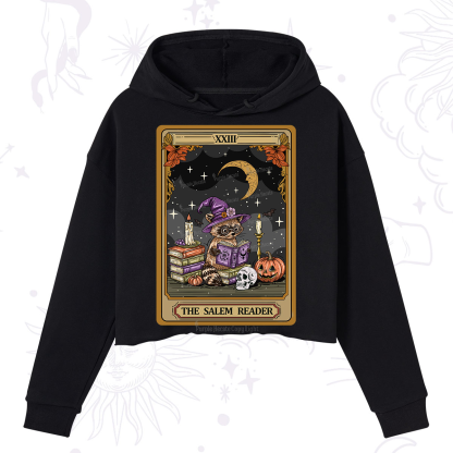 Purplehecate The Salem Reader Tarot Crop Hoodie