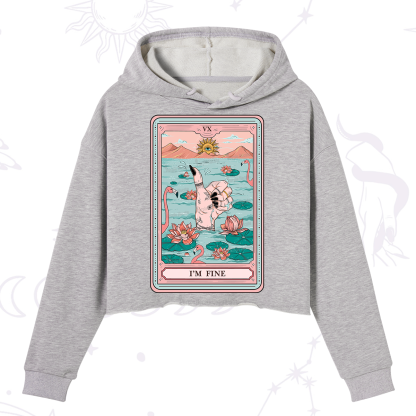 Purplehecate The I'm Fine Tarot Crop Hoodie