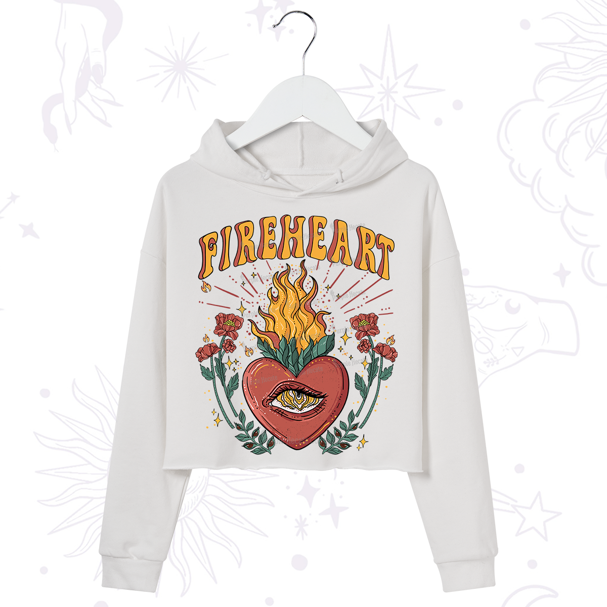 Purplehecate Fireheart Crop Hoodie