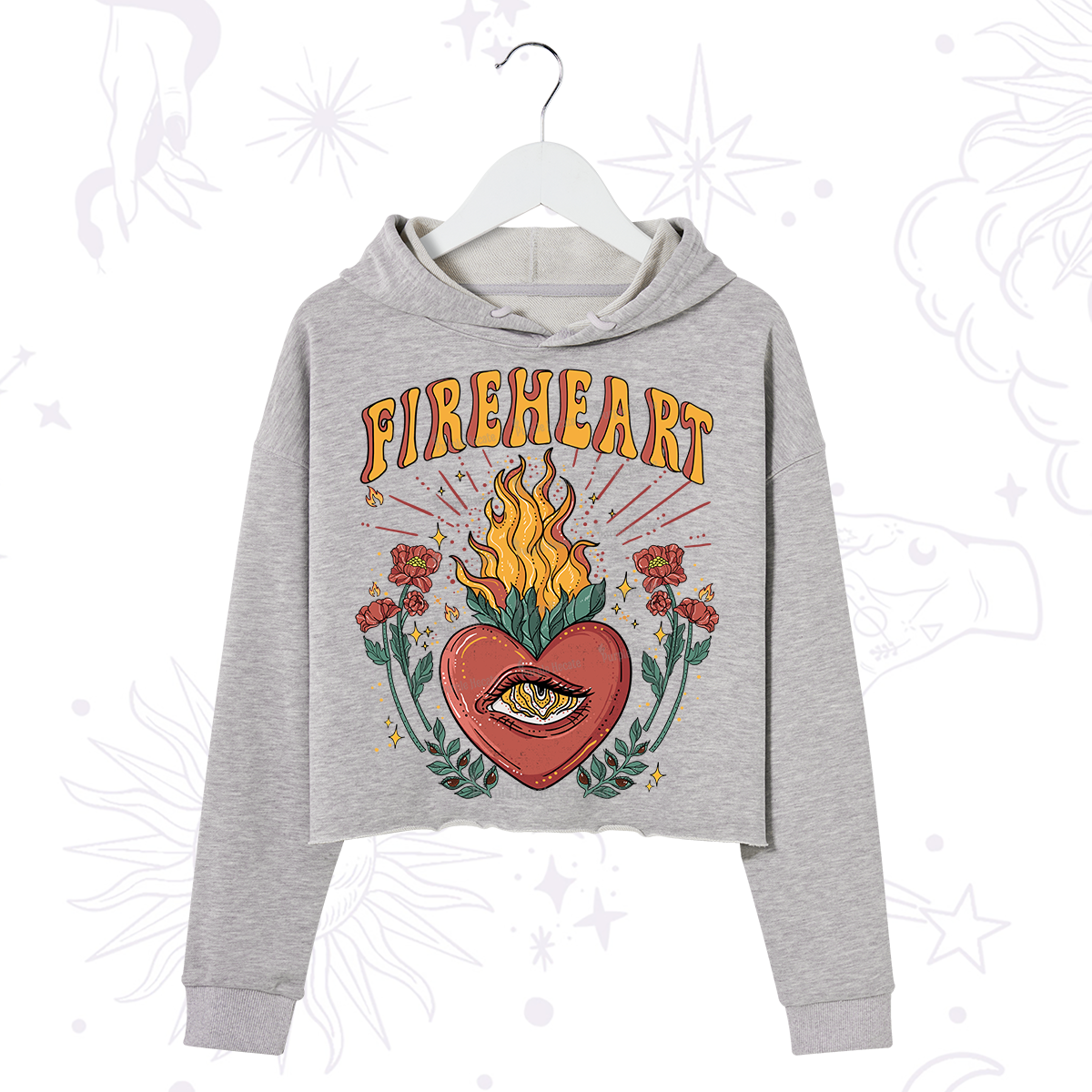 Purplehecate Fireheart Crop Hoodie