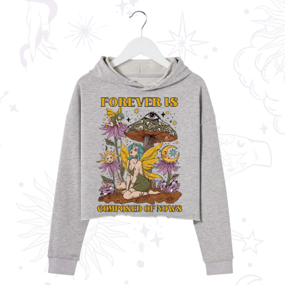 Purplehecate Forever Is Composed Of Nows Crop Hoodie