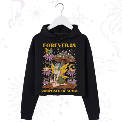 Purplehecate Forever Is Composed Of Nows Crop Hoodie