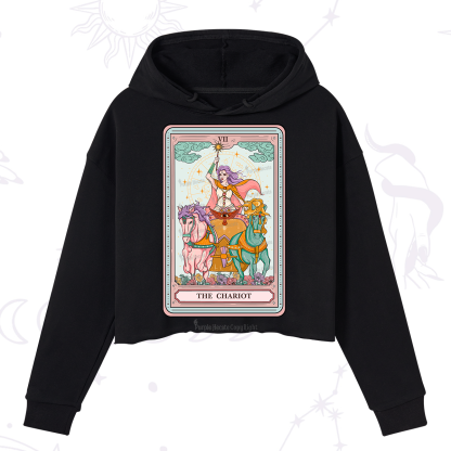 Purplehecate The Chariot Tarot Crop Hoodie