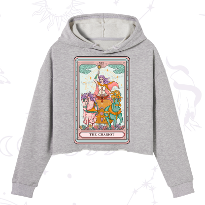 Purplehecate The Chariot Tarot Crop Hoodie
